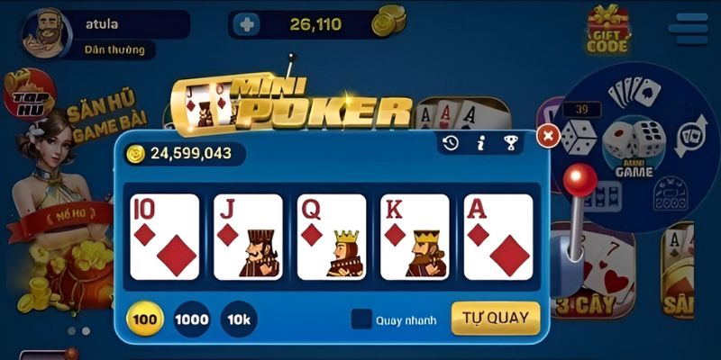 Cách chơi Mini Poker đơn giản